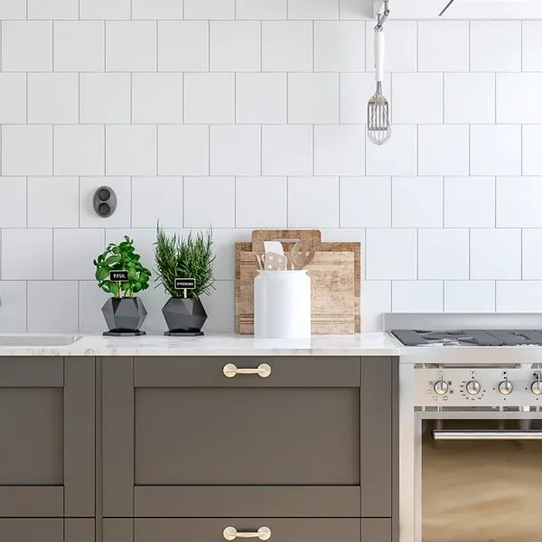 Integrated pet feeding station designed into a kitchen