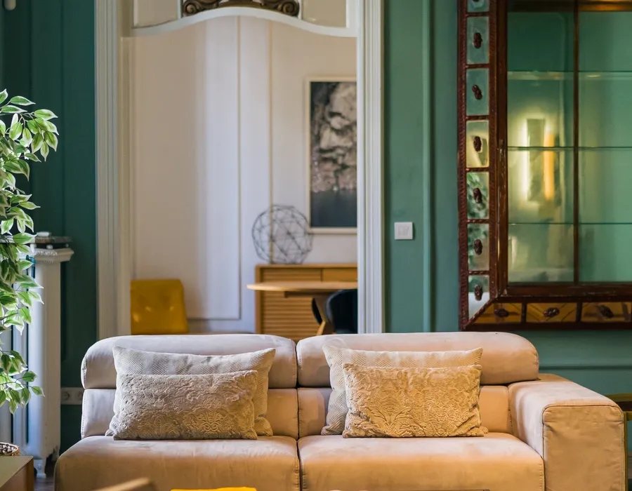 Luxury private home interior designed for life with pets